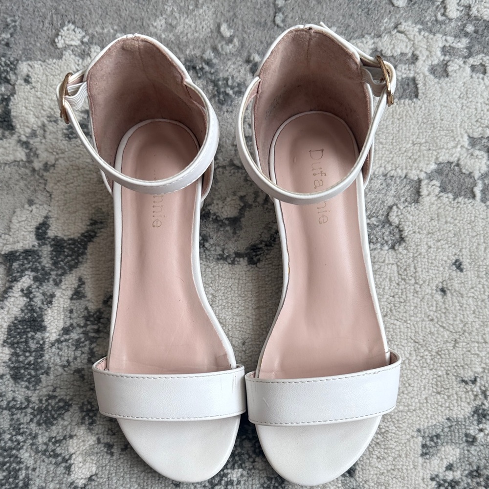 White Ankle Strap Sandals